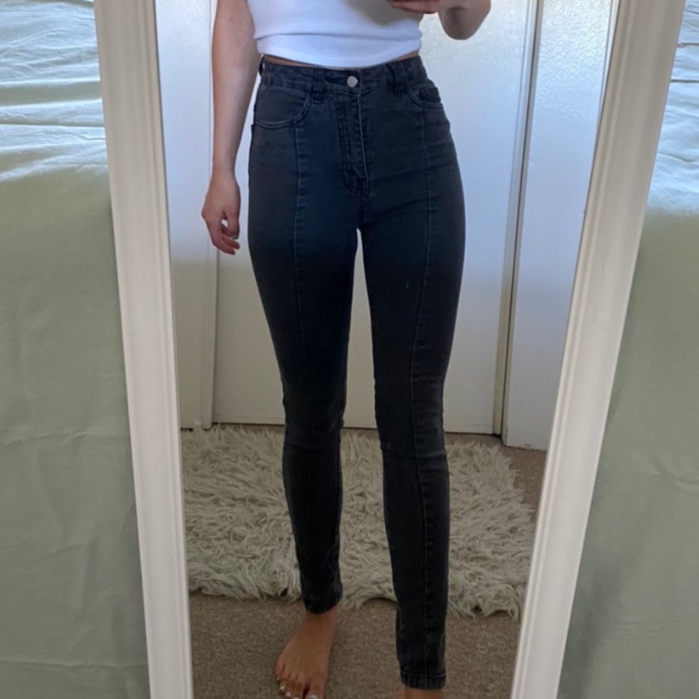 NA-KD skinny panel jeans. Size EU 34/US 2